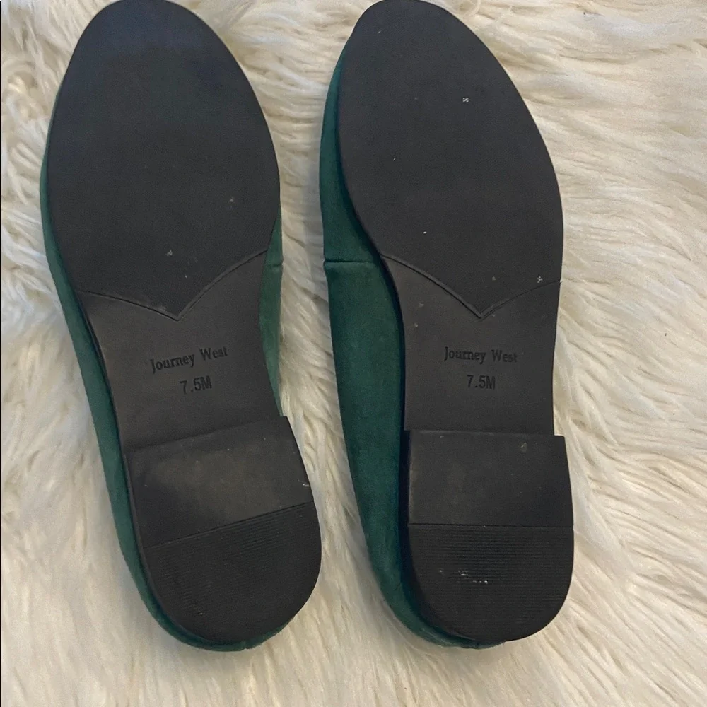 Journey West Green Suede Loafers with Tassels size 7.5 excellent condition - Picture 6 of 8